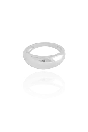 Anel Liso Tamanho 17 Ródio Branco