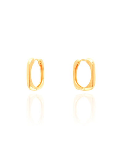 Brinco Argola Retangular Lisa 2,2 cm