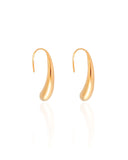 Brinco Passante Gota Lisa Banhado a Ouro 18K