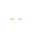 Brinco Infinito Cravejado Cristal Banhado a Ouro 18K