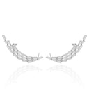 Ear Cuff Baguetes Cristal 4.9 cm Ródio Branco