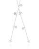 Gravata Elos Americanos Estrelas Lisas Ródio Branco - 45 cm