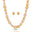 Conjunto Colar Riviera Mix Citrino Cravejado Cristal com Fecho Italiano - 40 cm