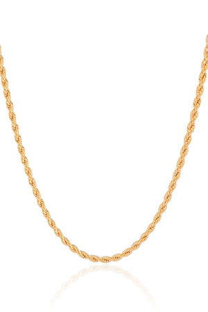 Choker Cordão Baiano 3 mm Banhado a Ouro 18K