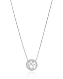 Gargantilha Filho Menina Cravejado Cristal Ródio Branco - 45 cm