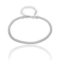 Pulseira Snake 3 mm Ródio Branco