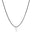 Choker Fio Coreano Preto Cruz Lisa Ródio Branco