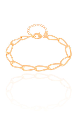 Pulseira Elos 6 mm Banhado a Ouro 18K