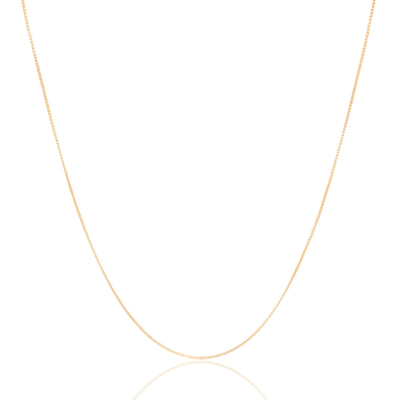 Kit 5 Colares Veneziana Banhado a Ouro 18K - 45 cm