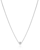 Gargantilha Veneziana Bola Lisa 6 mm Ródio Branco - 45 cm