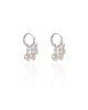 Brinco Argola Click Pérolas 2.3 cm Ródio Branco