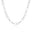 Choker Elos Ovais Lisos Ródio Branco