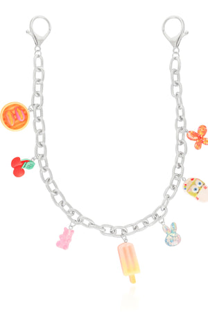 Colar de Bolsa Elos Pingentes Verão Banho Branco