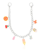 Colar de Bolsa Elos Pingentes Verão Banho Branco