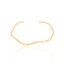 Bracelete Fio Quadrado Torcido 2 mm Banhado a Ouro 18K