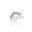 Broche Nuvem Arco-Iris Esmaltado Branco com Detalhes Cravejado Cristal