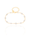 Pulseira Zircônia Oval Banhado a Ouro 18K
