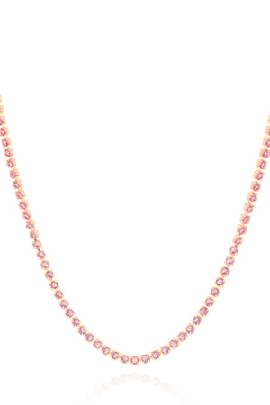 Choker Riviera Ametista 2 mm Banhado a Ouro 18K