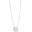 Gargantilha Veneziana Coração Cravejado Cristal Ródio Branco - 40 cm
