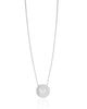 Gargantilha Veneziana Coração Cravejado Cristal Ródio Branco - 40 cm