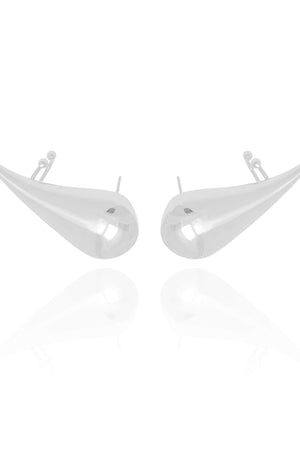 Ear Cuff Gota Lisa Ródio Branco