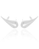 Ear Cuff Gota Lisa Ródio Branco