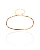 Pulseira Riviera Onix 2 mm Banhado a Ouro 18K