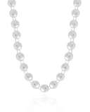 Choker Bolas Achatadas Lisas Ródio Branco