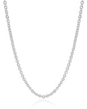 Gargantilha Elos Bailarina 3 mm Ródio Branco - 45 cm