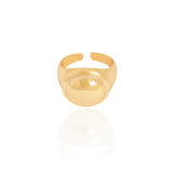 Anel Ajustável Dedinho Tamanho M Banhado a Ouro 18K