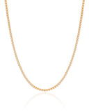 Choker Riviera Cristal 2 mm Banhado a Ouro 18K