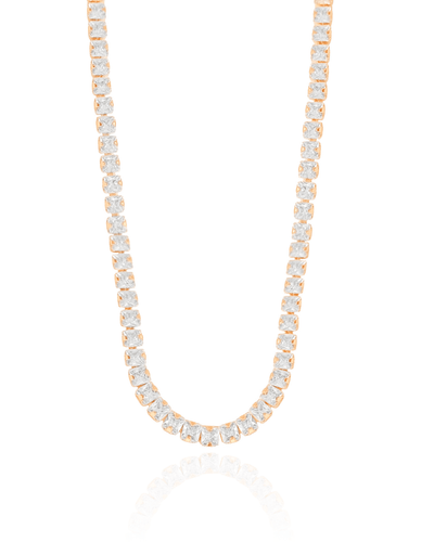 Choker Riviera Quadrada Cristal 4 mm - 33 cm