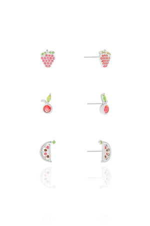 Brinco Trio Frutas Coloridas