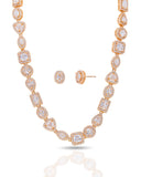 Conjunto Colar Riviera Mix Cravejado Cristal com Fecho Italiano - 40 cm