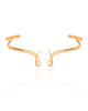 Ear Cuff Cobra Lisa Ponto de Luz Cristal 3.0 cm Banhado a Ouro 18K