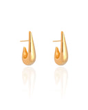 Brinco Argola Gota Lisa 3cm Banhado a Ouro 18K