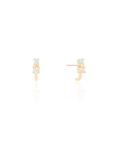 Brinco Pontos de Luz Quadrado Cristal 1.6 mm