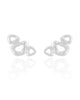Ear Cuff Orgânico Vazado Liso Ródio Branco