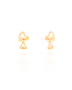 Ear Cuff Corações Lisos Banhado a Ouro 18K