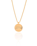 Gargantilha com Pingente Redondo Personalizado Banhado a Ouro 18K