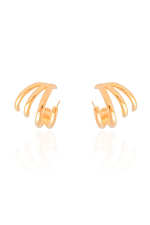 Ear Cuff Filetes Lisos 1.9 cm Banhado a Ouro 18K