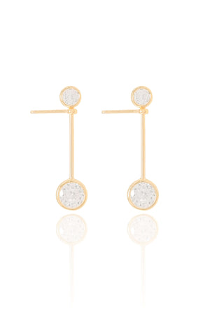 Brinco Ponto de Luz Palito Banhado a Ouro 18K