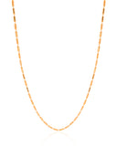 Gargantilha Canutilhos 1 mm Banhado a Ouro 18K - 45 cm