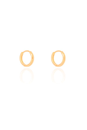 Brinco Argola Click Lisa 1.1 cm Banhado a Ouro 18K