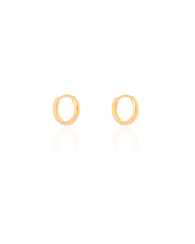 Brinco Argola Click Lisa 1.1 cm Banhado a Ouro 18K