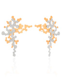 Brinco Orgânico Plaquinhas Mix Banho 5.2 cm Banhado a Ouro 18K