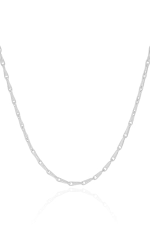 Choker Elos Grampo Ródio Branco