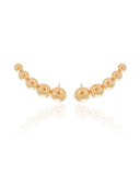 Ear Cuff Bolas Lisas 3.0 cm Banhado a Ouro 18K