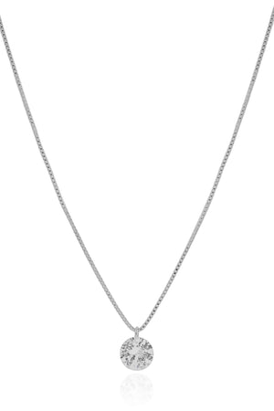 Gargantilha Veneziana Ponto de Luz Cristal Ródio Branco