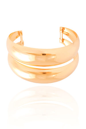 Bracelete Duas Peças Lisas Banhado a Ouro 18K